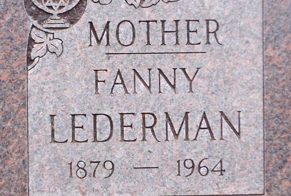 FANNY LEDERMAN Monument