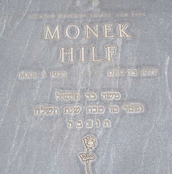 MONEK HILF Monument