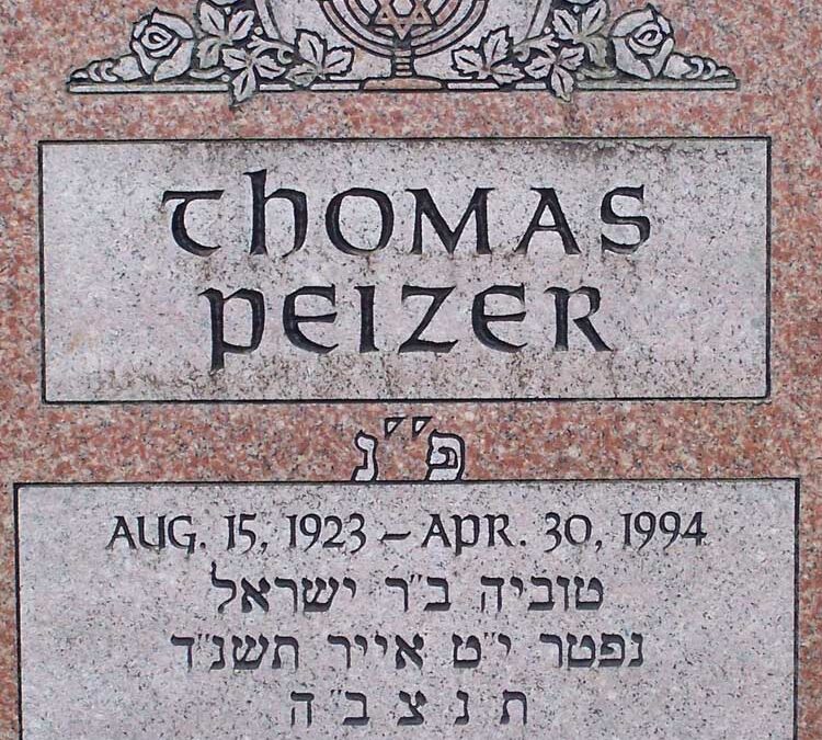 THOMAS PEIZER Monument