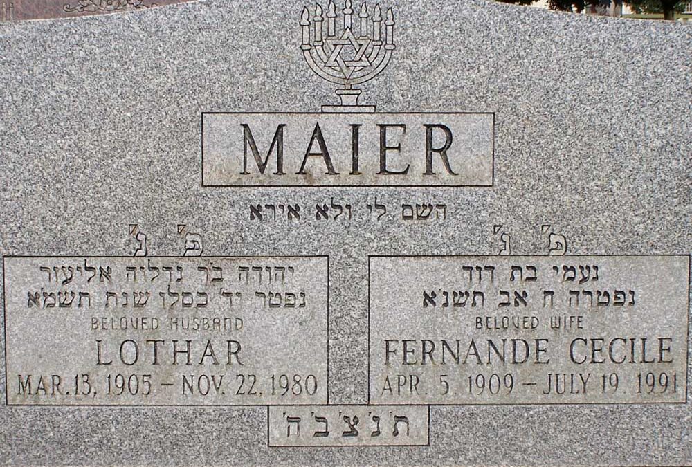 FERNANDE CECILE MAIER Monument