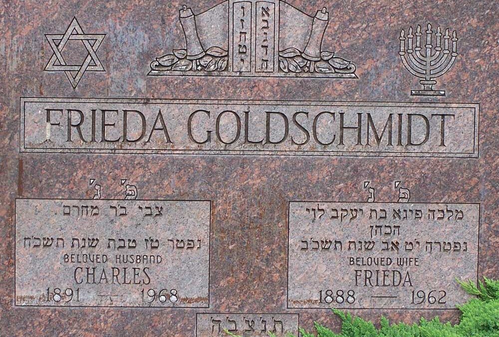 FRIEDA GOLDSCHMIDT Monument