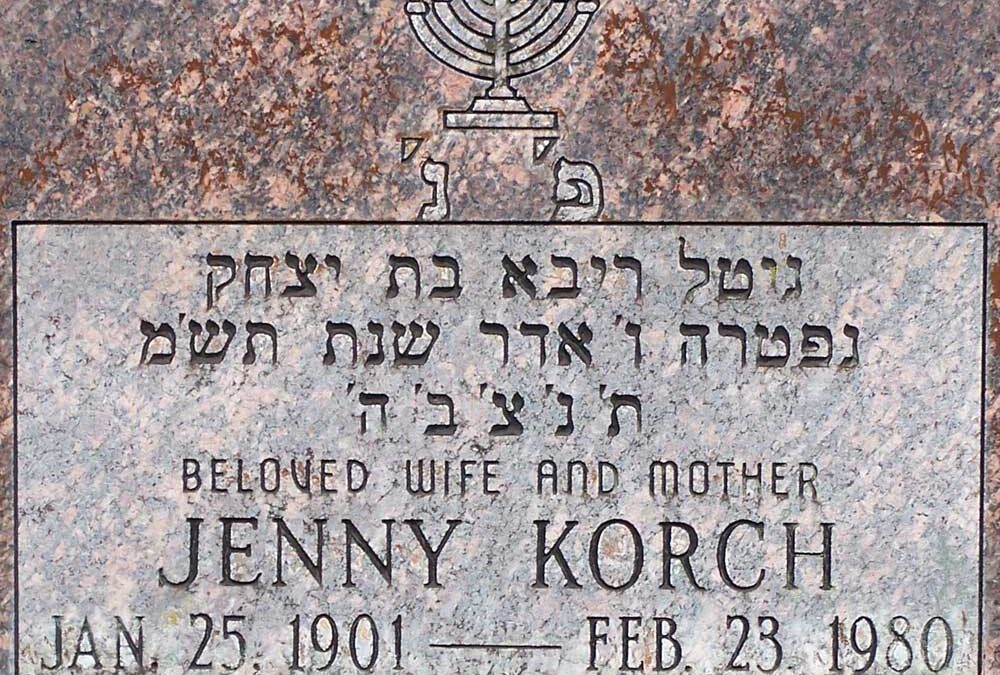 JENNY KORCH Monument