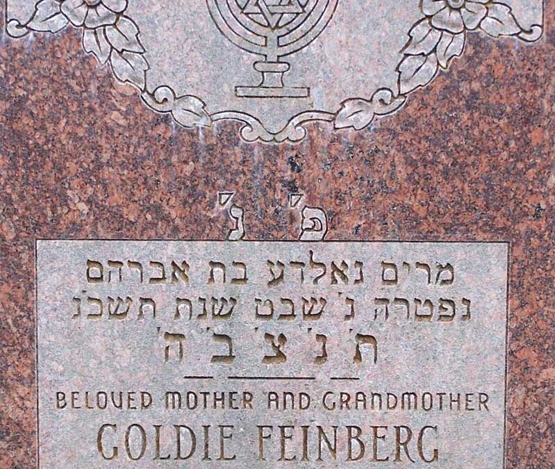 GOLDIE FEINBERG Monument