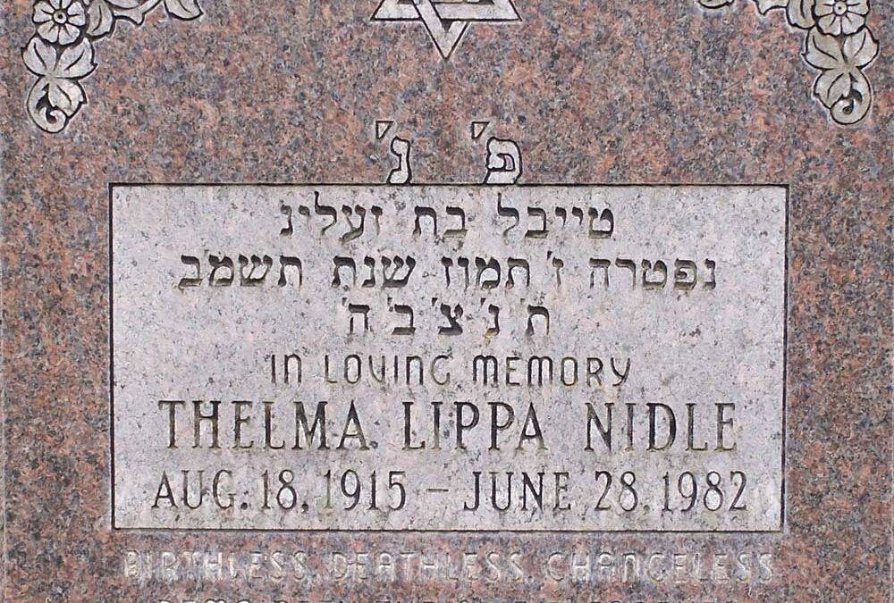 THELMA LIPPA NIDLE Monument