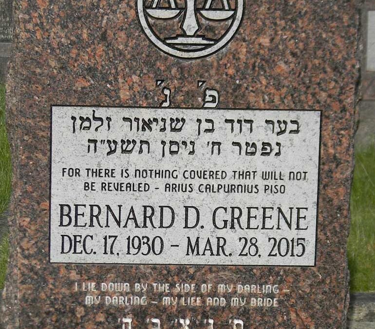 BERNARD GREENE Monument