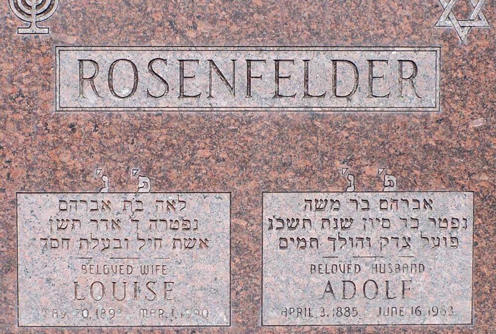 ADOLF ROSENFELDER Monument