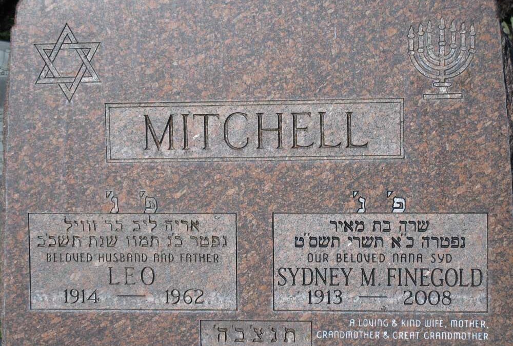 SYDNEY MITCHELL FINEGOLD Monument