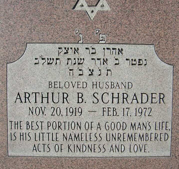 ARTHUR B SCHRADER Monument