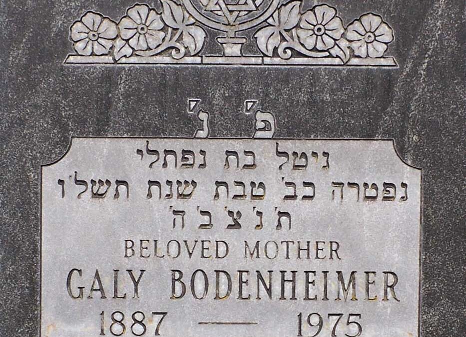 GALY BODENHEIMER Monument