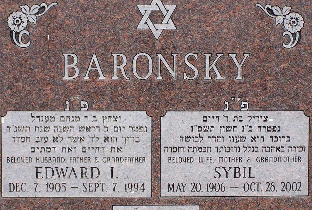 SYBIL BARONSKY Monument