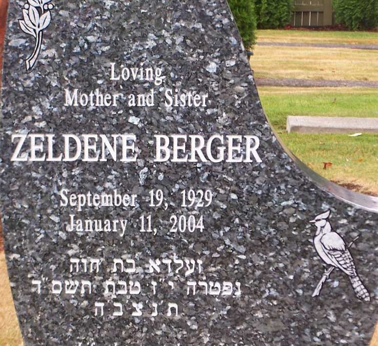 ZELDENE BERGER Monument