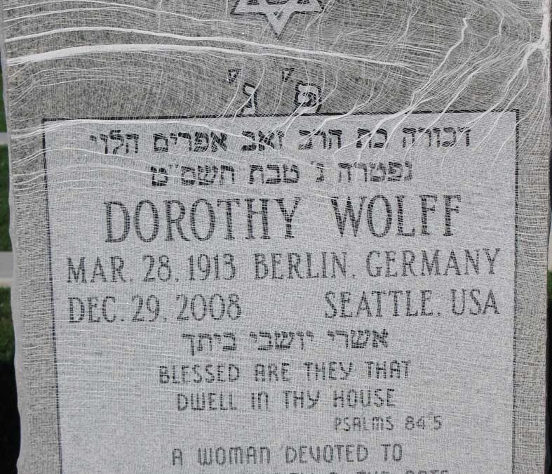 DOROTHY WOLFF Monument