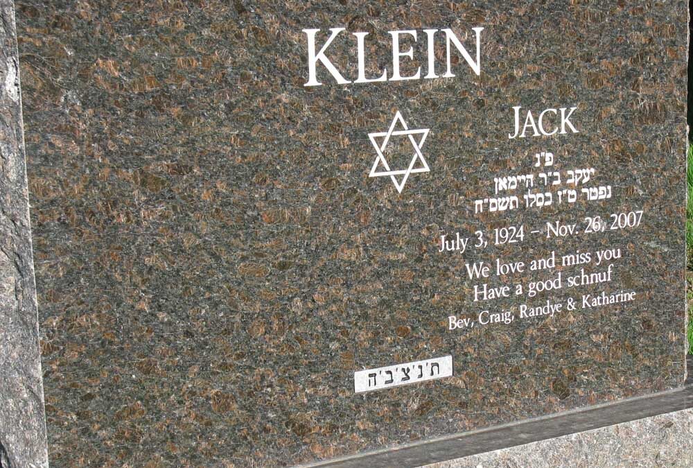 JACOB H. KLEIN Monument