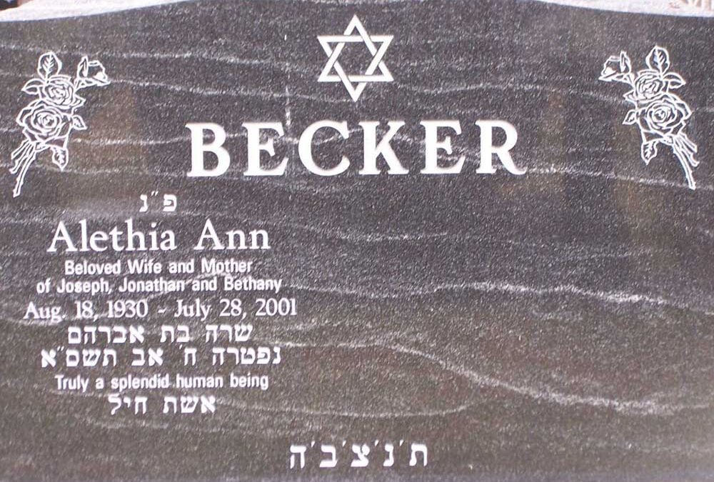 ALETHIA ANN BECKER Monument