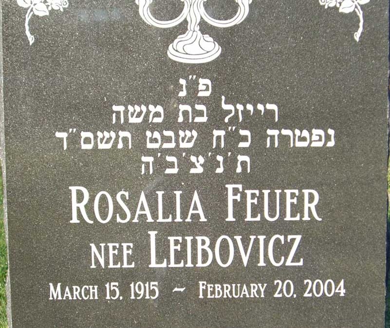 ROSALIA FEUER Monument