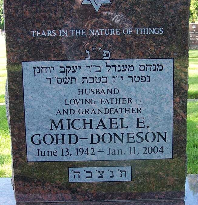 MICHAEL GOHD-DONESON Monument