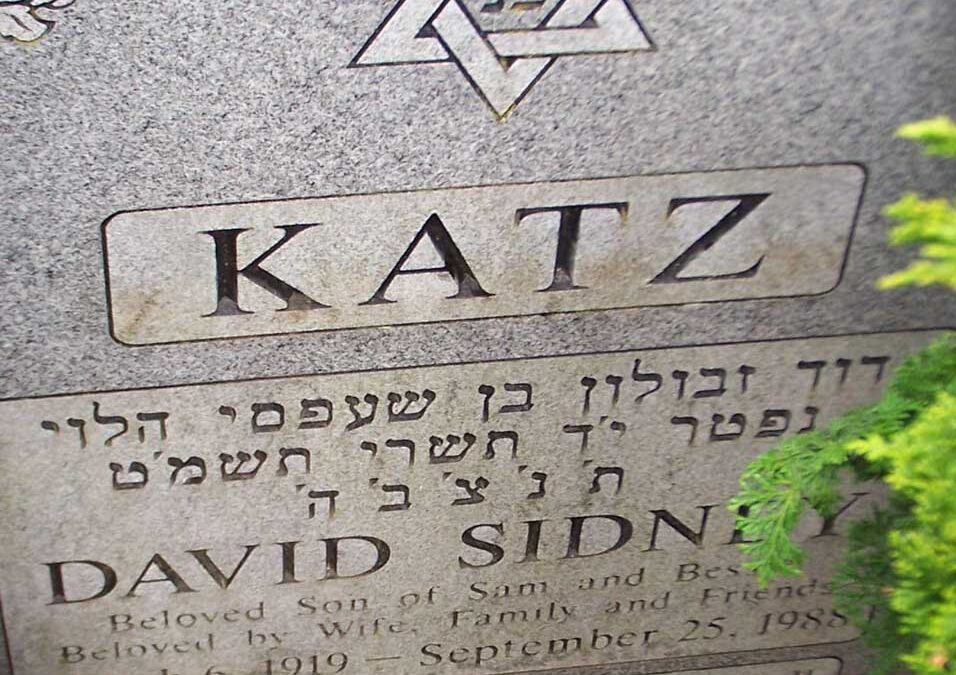 DAVID SIDNEY KATZ Monument