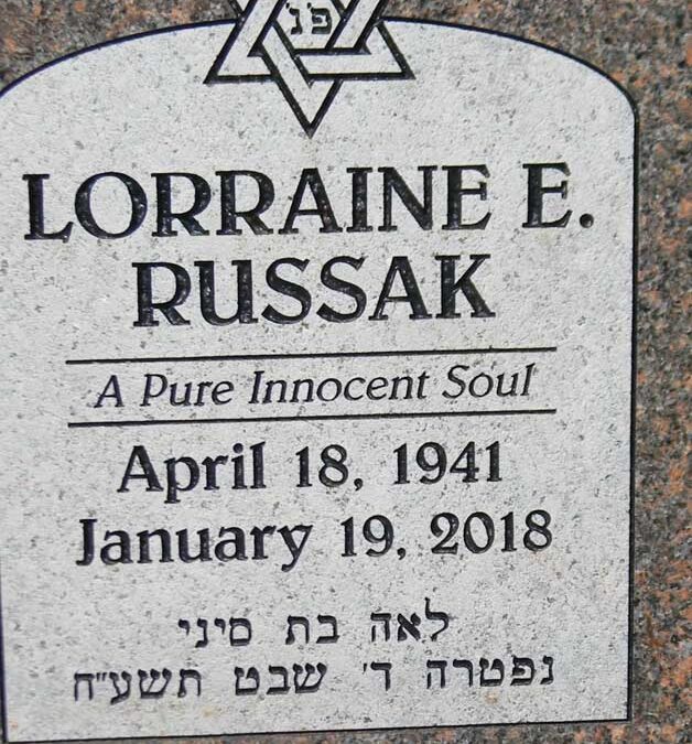 LORRAINE EDITH RUSSAK Monument