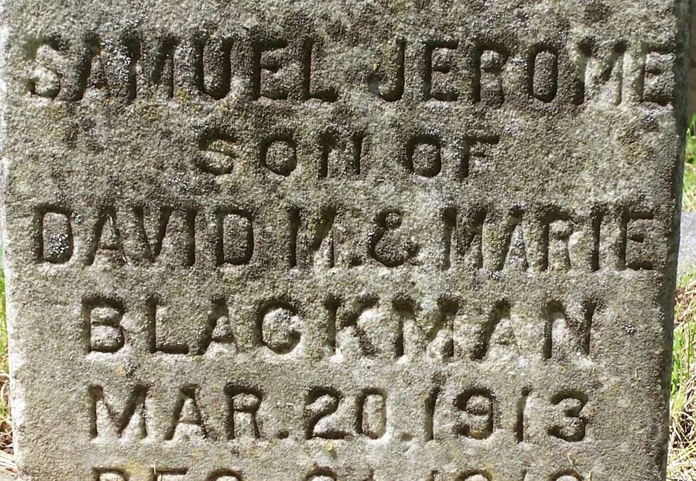 SAMUEL JEROME BLACKMAN Monument