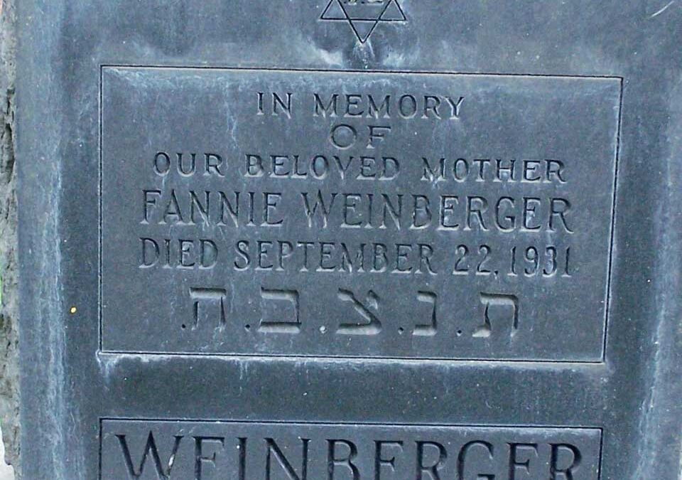 FANNIE WEINBERGER Monument