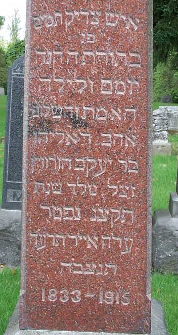 ELIAHU (ALLEN) HURWITZ Monument