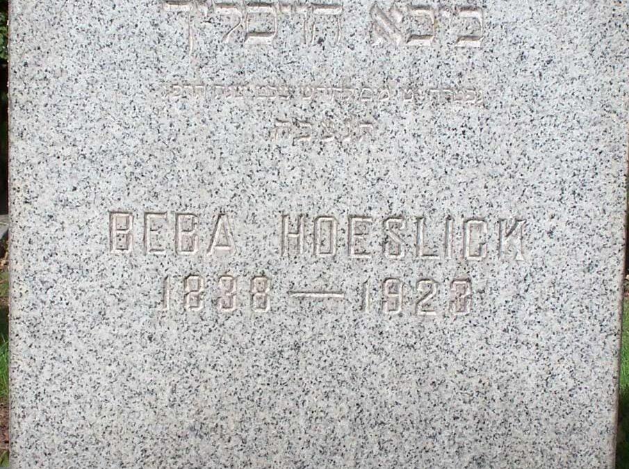 BEBA HOESLICK Monument