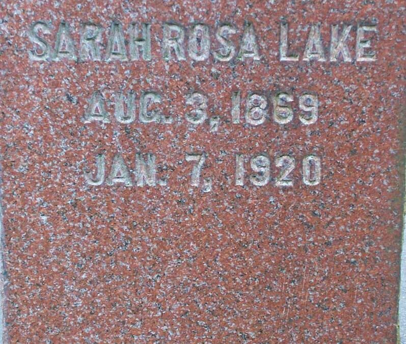 SARAH ROSA LAKE Monument