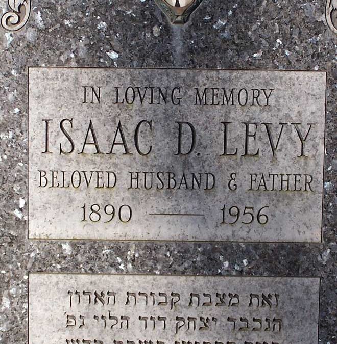 ISAAC DAVID LEVY Monument