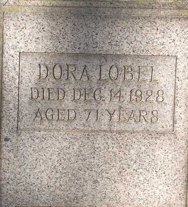 DORA (VERA) LOBEL Monument