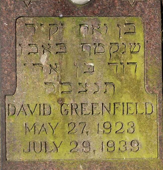 DAVID GREENFIELD Monument