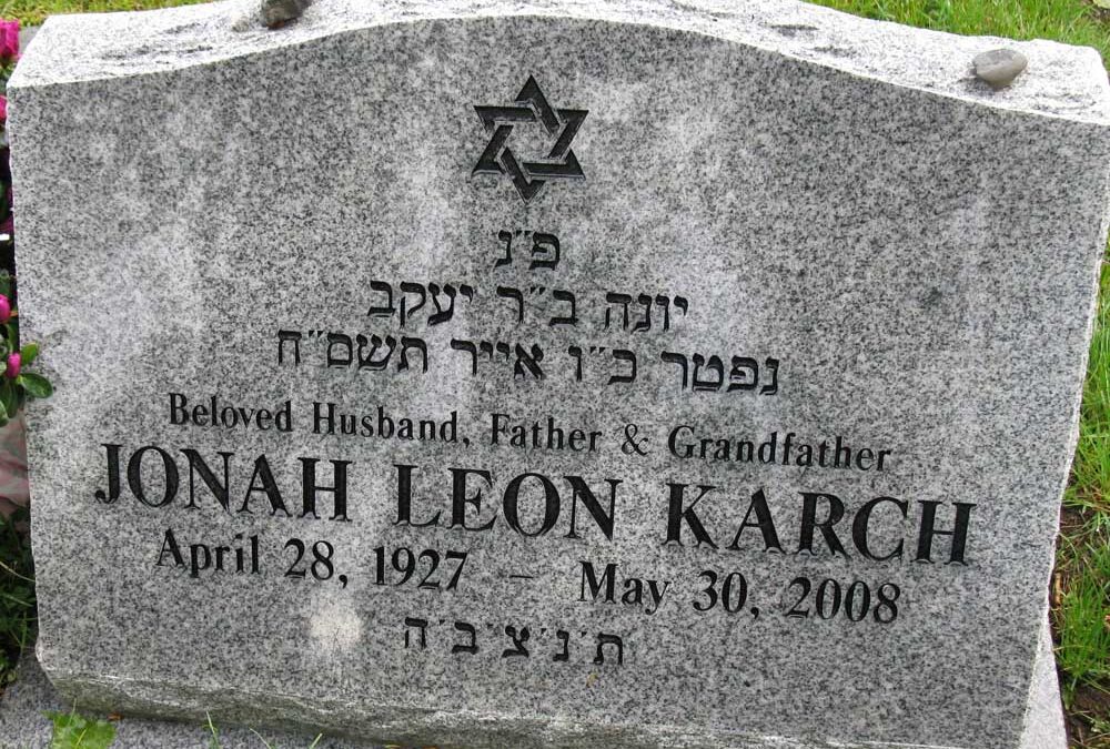 JONAH LEON KARCH Monument