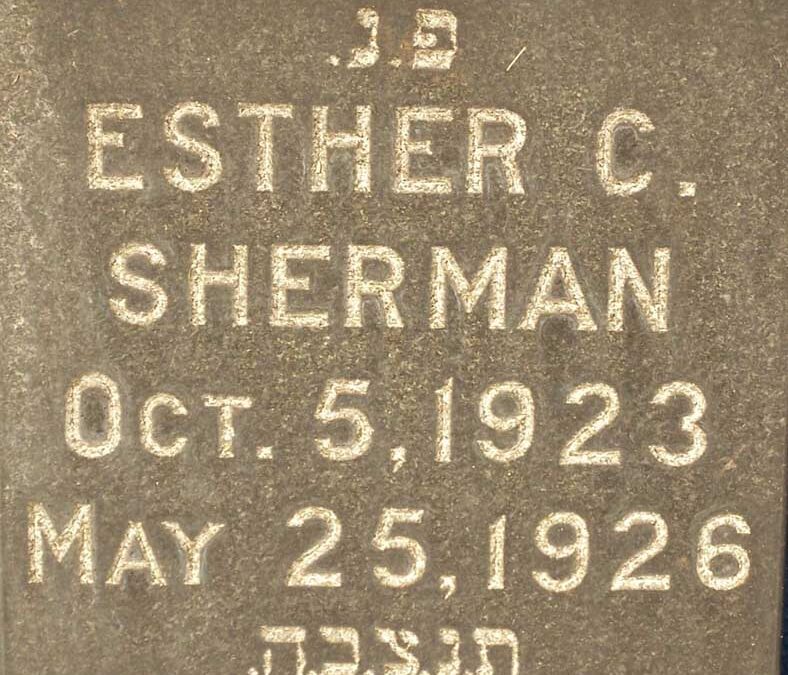 ESTHER C SHERMAN Monument