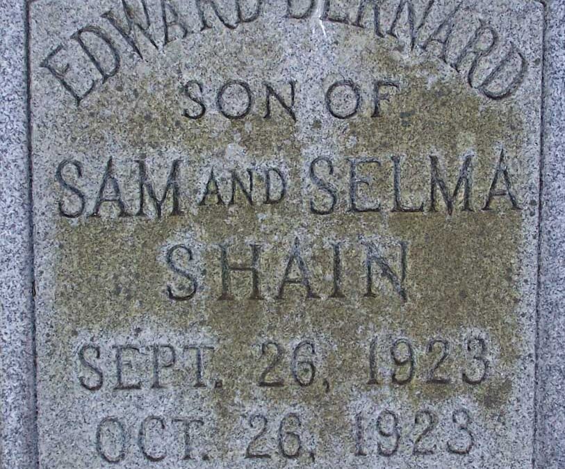 EDWARD BERNARD SHAIN Monument