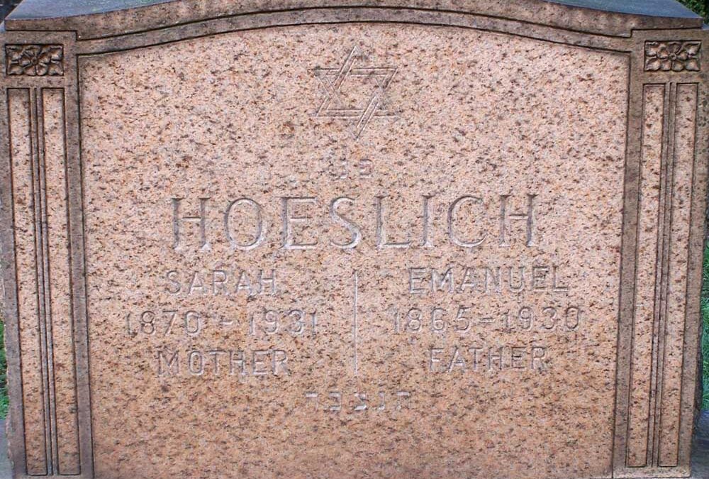 EMANUEL HOESLICH Monument