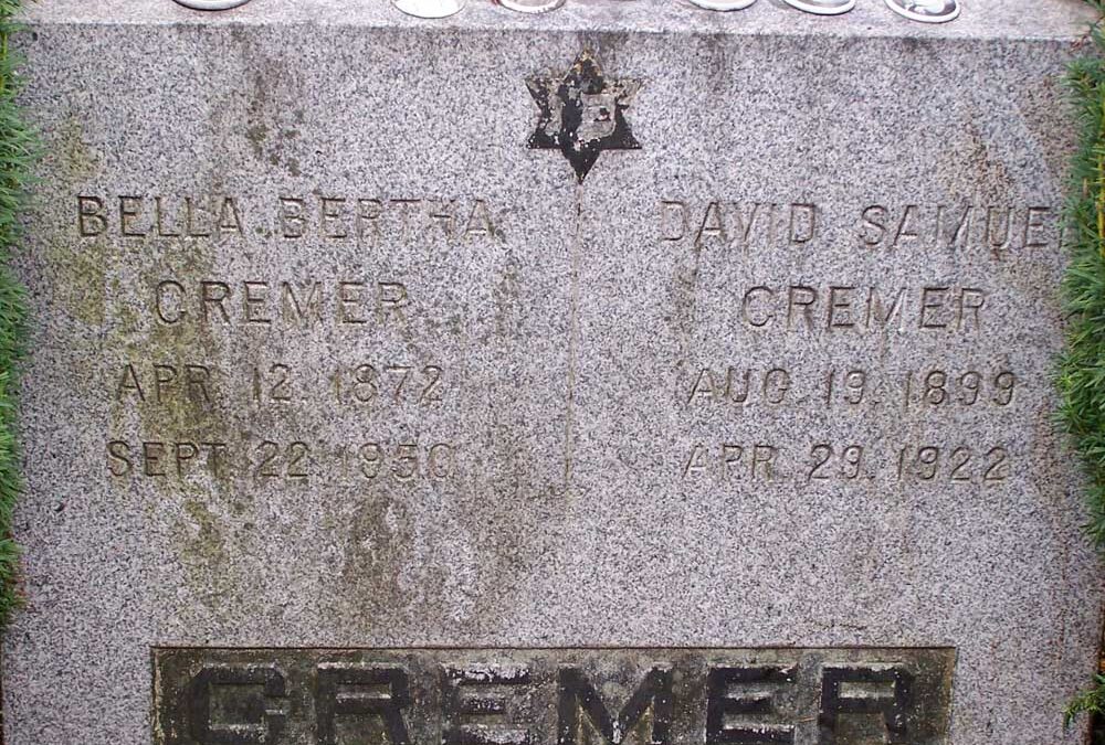 BERTHA BELLA CREMER Monument