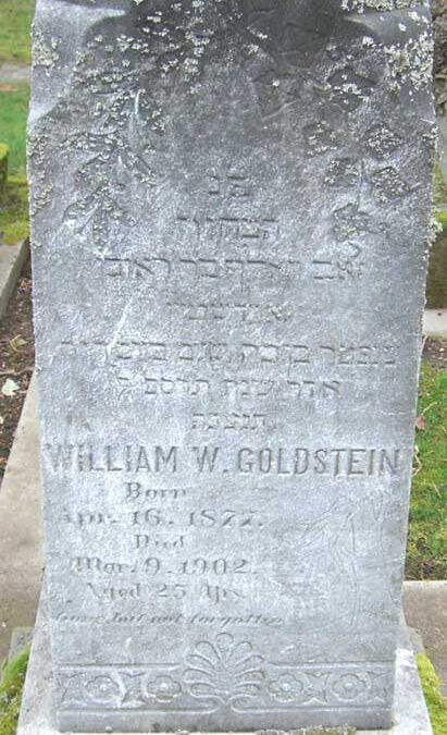 WILLIAM W GOLDSTEIN Monument