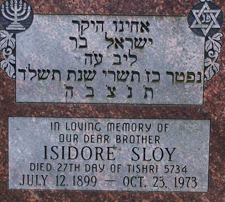 ISIDORE SLOY Monument