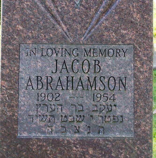 JACOB ABRAHAMSON Monument