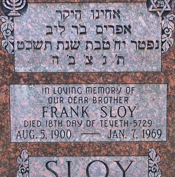 FRANK SLOY Monument