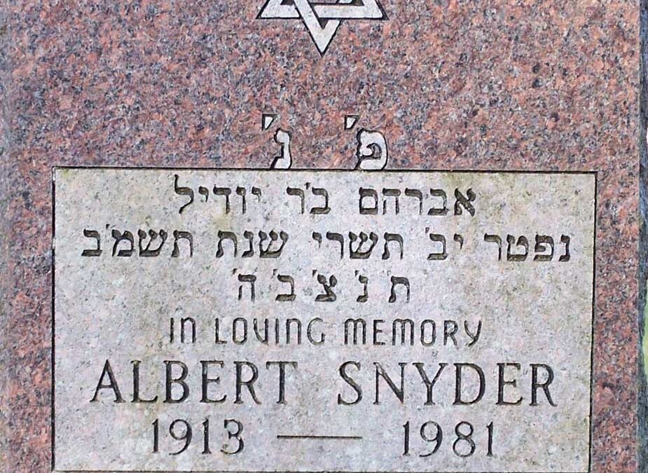 ALBERT SNYDER Monument