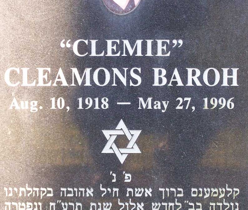 CLEAMONS "CLEMIE" BAROH Monument