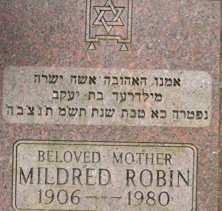 MILDRED ROBIN Monument