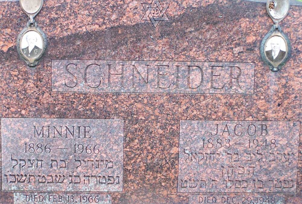 MINNIE SCHNEIDER Monument